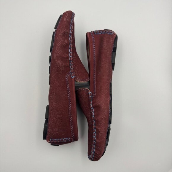 Robert Graham Verrazano Maroon Red Leather Loafer Slip On Made in Brazil Size 10 - Picture 8 of 10